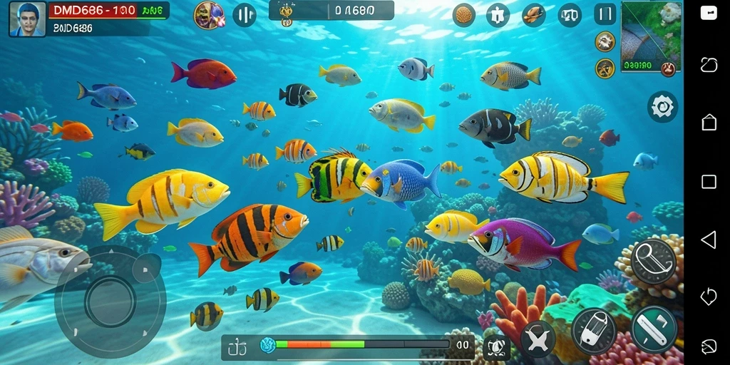 Tangkapan layar DMD686 menampilkan aksi seru menangkap ikan.