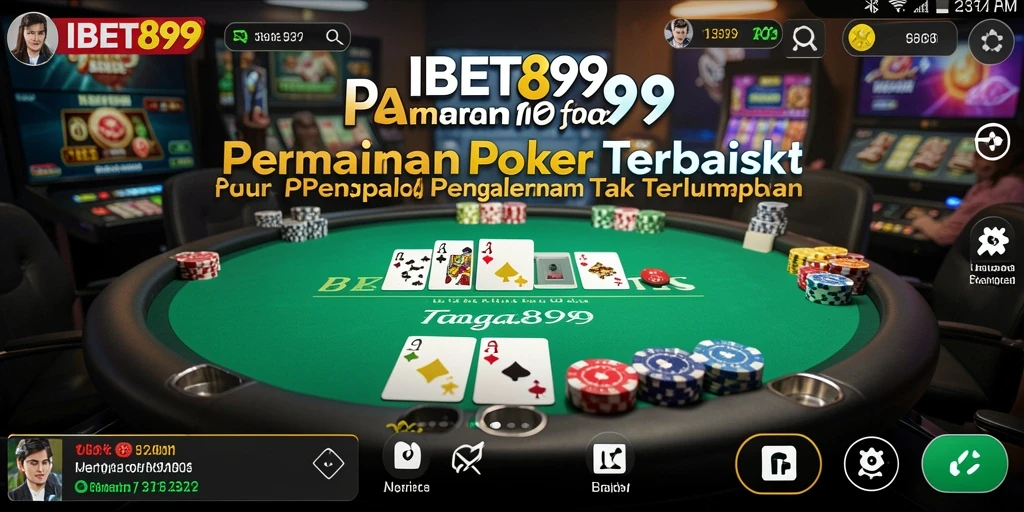 Tampilan screenshot dari permainan Poker di IBET899 yang seru dan mendebarkan.