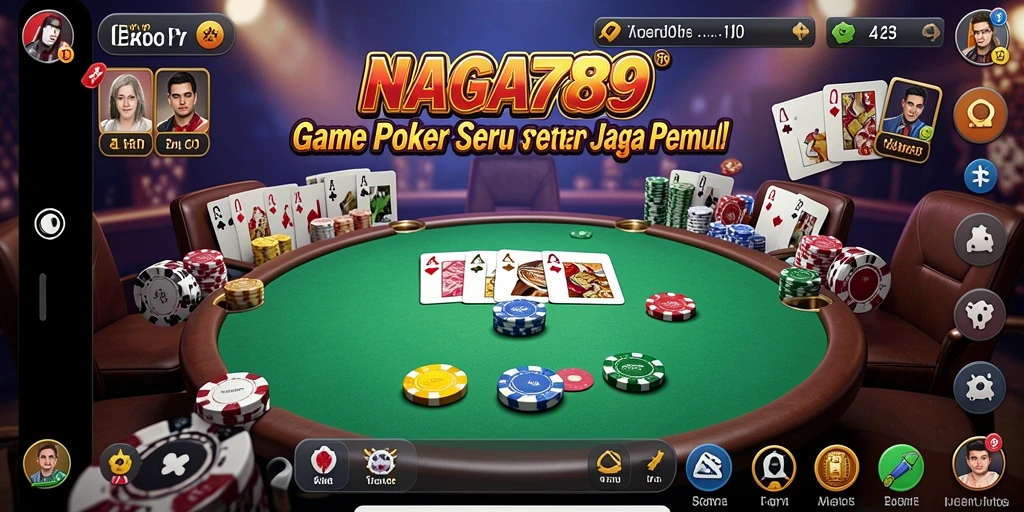 Tampilan menarik gameplay Poker di NAGA789.