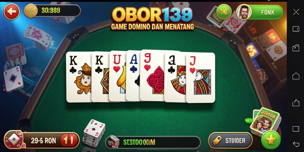 Tampilan gameplay seru dalam OBOR138 yang melibatkan strategi Domino.