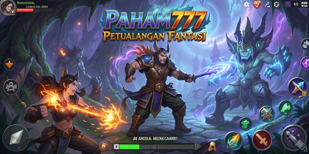 Screenshot menampilkan aksi mendebarkan dalam gameplay RPG PAHAM777.