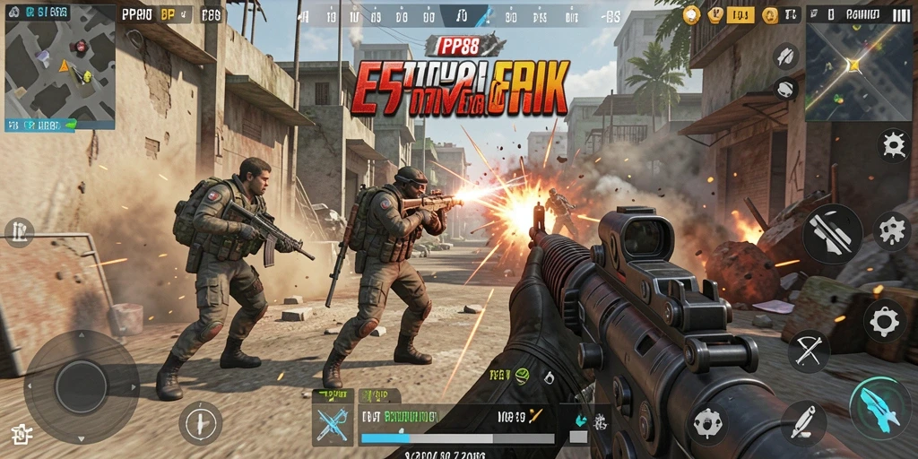 Gameplay seru PP88 dengan aksi tembak-menembak yang intens.