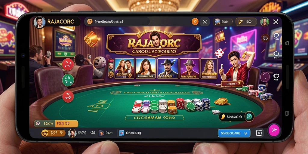 Gameplay mendebarkan dari RAJACORC Live Casino dengan dealer profesional.