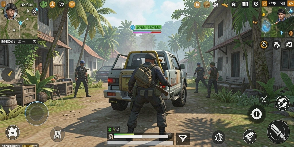 Tangkapan layar utama menunjukkan pengalaman gameplay RP79 yang realistis dan interaktif.