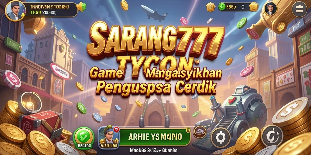 Tangkapan layar dari gameplay SARANG777 yang menunjukkan manajemen bisnis.